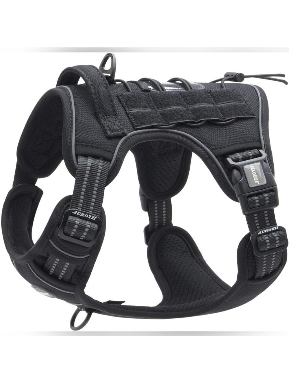 NWT AUROTH  No Pull Reflective K9 Training Tactical Harness, Medium (35-50 lbs)